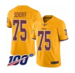 Youth Washington Redskins #75 Brandon Scherff Limited Gold Rush Vapor Untouchable 100th Season Football Jersey