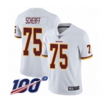 Youth Washington Redskins #75 Brandon Scherff White Vapor Untouchable Limited Player 100th Season Football Jersey