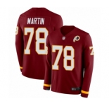 Youth Washington Redskins #78 Wes Martin Limited Burgundy Therma Long Sleeve Football Jersey
