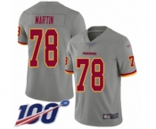 Youth Washington Redskins #78 Wes Martin Limited Gray Inverted Legend 100th Season Football Jersey