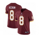 Youth Washington Redskins #8 Case Keenum Burgundy Red Team Color Vapor Untouchable Limited Player Football Jersey