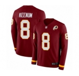 Youth Washington Redskins #8 Case Keenum Limited Burgundy Therma Long Sleeve Football Jersey