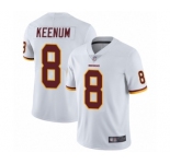 Youth Washington Redskins #8 Case Keenum White Vapor Untouchable Limited Player Football Jersey