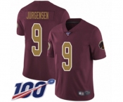 Youth Washington Redskins #9 Sonny Jurgensen Burgundy Red Gold Number Alternate 80TH Anniversary Vapor Untouchable Limited Player 100th Season Football Jer