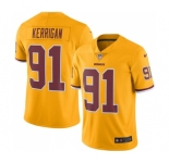 Youth Washington Redskins #91 Ryan Kerrigan Limited Gold Rush Vapor Untouchable Football Jersey