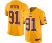 Youth Washington Redskins #91 Ryan Kerrigan Limited Gold Rush Vapor Untouchable Football Jersey