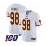 Youth Washington Redskins #98 Matt Ioannidis White Vapor Untouchable Limited Player 100th Season Football Jersey