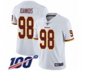 Youth Washington Redskins #98 Matt Ioannidis White Vapor Untouchable Limited Player 100th Season Football Jersey