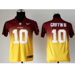 nike youth nfl jerseys washington redskins #10 robert griffin iii red-yellow[Elite drift fashion][second version]