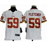 nike youth nfl jerseys washington redskins #59 fletcher white[nike]