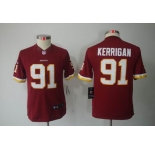nike youth nfl jerseys washington redskins #91 kerrigan red[nike limited]