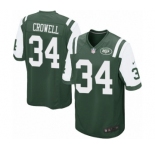 Men's Nike New York Jets #34 Isaiah Crowell Game Green Team Color NFL Jersey