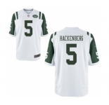 Men's Nike New York Jets #5 Christian Hackenberg Game White NFL Jersey