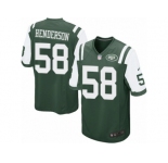 Men's Nike New York Jets #58 Erin Henderson Game Green Team Color NFL Jersey
