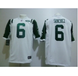 nike nfl jerseys new york jets #6 sanchez white[game]