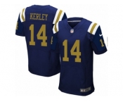 Men Nike New York Jets #14 Jeremy Kerley Elite Navy Blue Alternate NFL Jersey