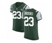 Men Nike New York Jets #23 Terrence Brooks Elite Green Team Color NFL Jersey