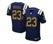 Men Nike New York Jets #23 Terrence Brooks Elite Navy Blue Alternate NFL Jersey