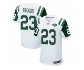 Men Nike New York Jets #23 Terrence Brooks Elite White NFL Jersey