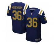 Men Nike New York Jets #36 Rashard Robinson Elite Navy Blue Alternate NFL Jersey