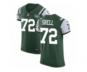 Men Nike New York Jets #72 Brandon Shell Elite Green Team Color NFL Jersey