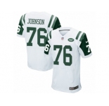 Men Nike New York Jets #76 Wesley Johnson Elite White NFL Jersey