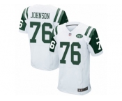 Men Nike New York Jets #76 Wesley Johnson Elite White NFL Jersey