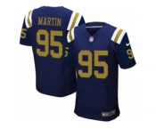 Men Nike New York Jets #95 Josh Martin Elite Navy Blue Alternate NFL Jersey