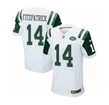 Men's Nike New York Jets #14 Ryan Fitzpatrick Elite White NFL Jersey
