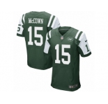 Men's Nike New York Jets #15 Josh McCown Elite Green Team Color NFL Jersey