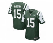 Men's Nike New York Jets #15 Josh McCown Elite Green Team Color NFL Jersey