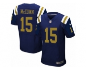 Men's Nike New York Jets #15 Josh McCown Elite Navy Blue Alternate NFL Jersey