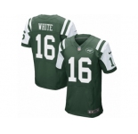 Men's Nike New York Jets #16 Myles White Elite Green Team Color NFL Jersey