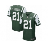 Men's Nike New York Jets #21 Morris Claiborne Elite Green Team Color NFL Jersey