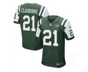 Men's Nike New York Jets #21 Morris Claiborne Elite Green Team Color NFL Jersey