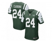 Men's Nike New York Jets #24 Morris Claiborne Elite Green Team Color NFL Jersey