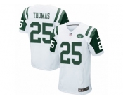 Men's Nike New York Jets #25 Shamarko Thomas Elite White NFL Jersey