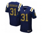 Men's Nike New York Jets #31 Khiry Robinson Elite Navy Blue Alternate NFL Jersey
