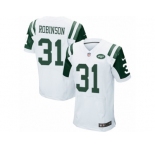 Men's Nike New York Jets #31 Khiry Robinson Elite White NFL Jersey