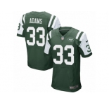 Men's Nike New York Jets #33 Jamal Adams Elite Green Team Color NFL Jersey