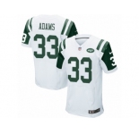 Men's Nike New York Jets #33 Jamal Adams Elite White NFL Jersey