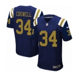Men's Nike New York Jets #34 Isaiah Crowell Elite Navy Blue Alternate NFL Jersey