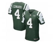 Men's Nike New York Jets #4 Lac Edwards Elite Green Team Color NFL Jersey