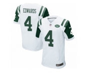 Men's Nike New York Jets #4 Lac Edwards Elite White NFL Jersey