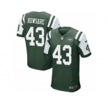 Men's Nike New York Jets #43 Julian Howsare Elite Green Team Color NFL Jersey