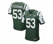 Men's Nike New York Jets #53 Mike Catapano Elite Green Team Color NFL Jersey
