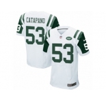 Men's Nike New York Jets #53 Mike Catapano Elite White NFL Jersey