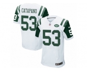 Men's Nike New York Jets #53 Mike Catapano Elite White NFL Jersey