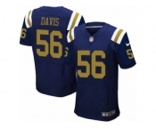 Men's Nike New York Jets #56 DeMario Davis Elite Navy Blue Alternate NFL Jersey