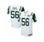 Men's Nike New York Jets #56 DeMario Davis Elite White NFL Jersey
